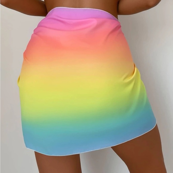 Ombré swim cover up nwt rainbow - Picture 2 of 7
